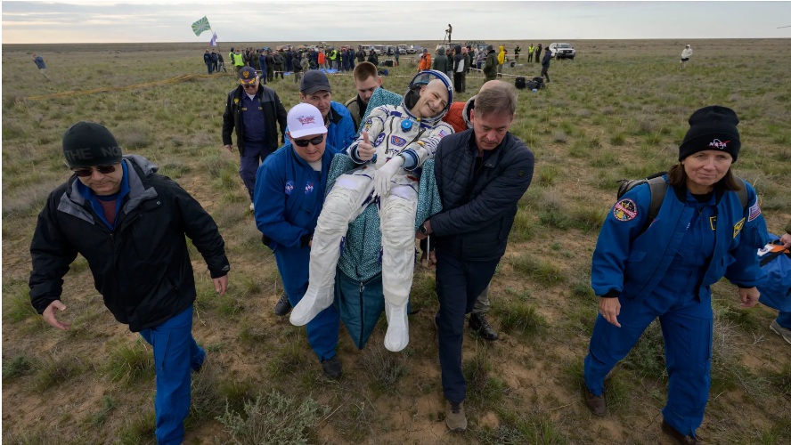 America’s oldest serving astronaut returns from space on his 70th birthday